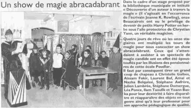 Atelier de Magie : Harry Potter